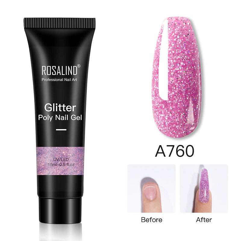15ml UV Flash Flake Extension Gel (Coral Pink A760)