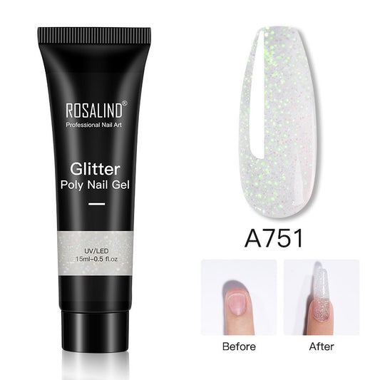 15ml UV Flash Flake Extension Gel (White A751)