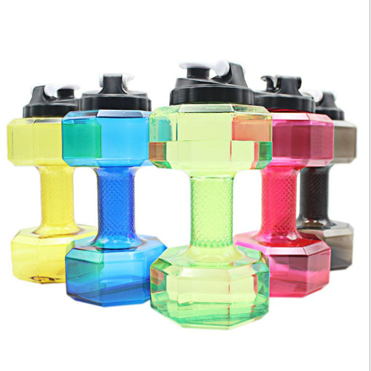 2.6L Dumbbell Water Bottle – Large Capacity PET Sports Kettle, Creative Gym & Fitness Portable Bottle