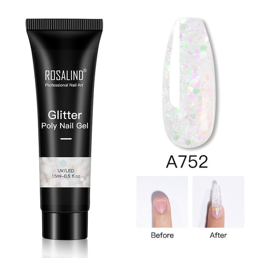 15ml UV Flash Flake Extension Gel (Pearl A752)