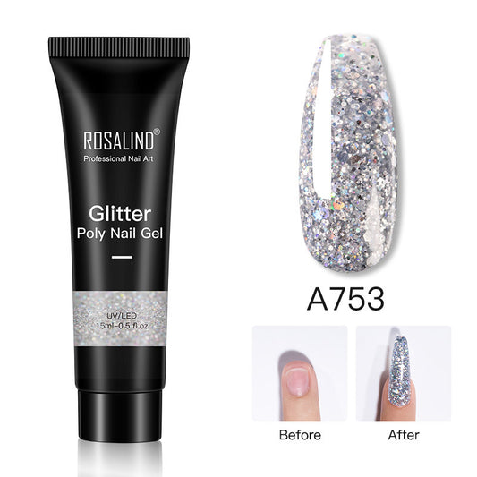 15ml UV Flash Flake Extension Gel (Silver A753)