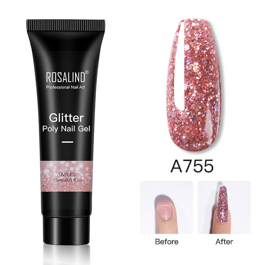 15ml UV Flash Flake Extension Gel (Pink A755)