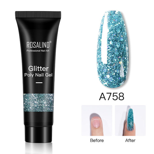 15ml UV Flash Flake Extension Gel (Aqua A758)