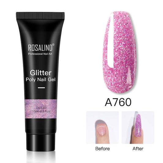 15ml UV Flash Flake Extension Gel (Coral Pink A760)