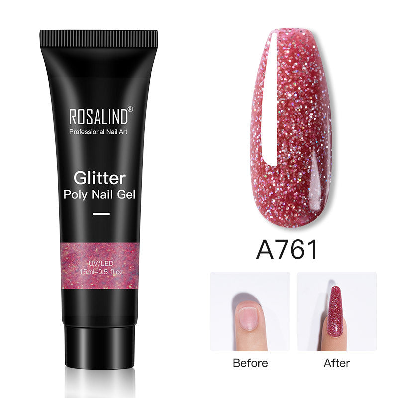 15ml UV Flash Flake Extension Gel (Dark Red A761)