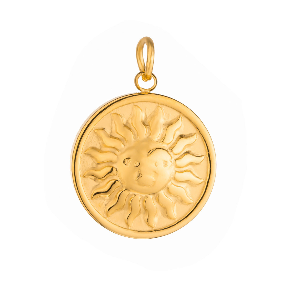 Star & Moon 18K Gold Pendant – Stainless Steel Statement Jewelry