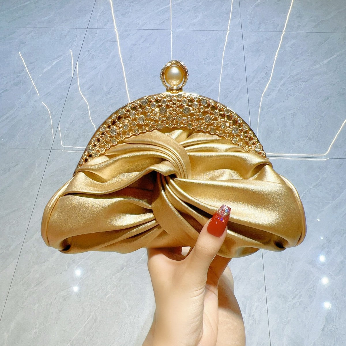 Diamond-Studded Celebrity Mini Clutch – High-End Crossbody Shoulder & Evening Bag