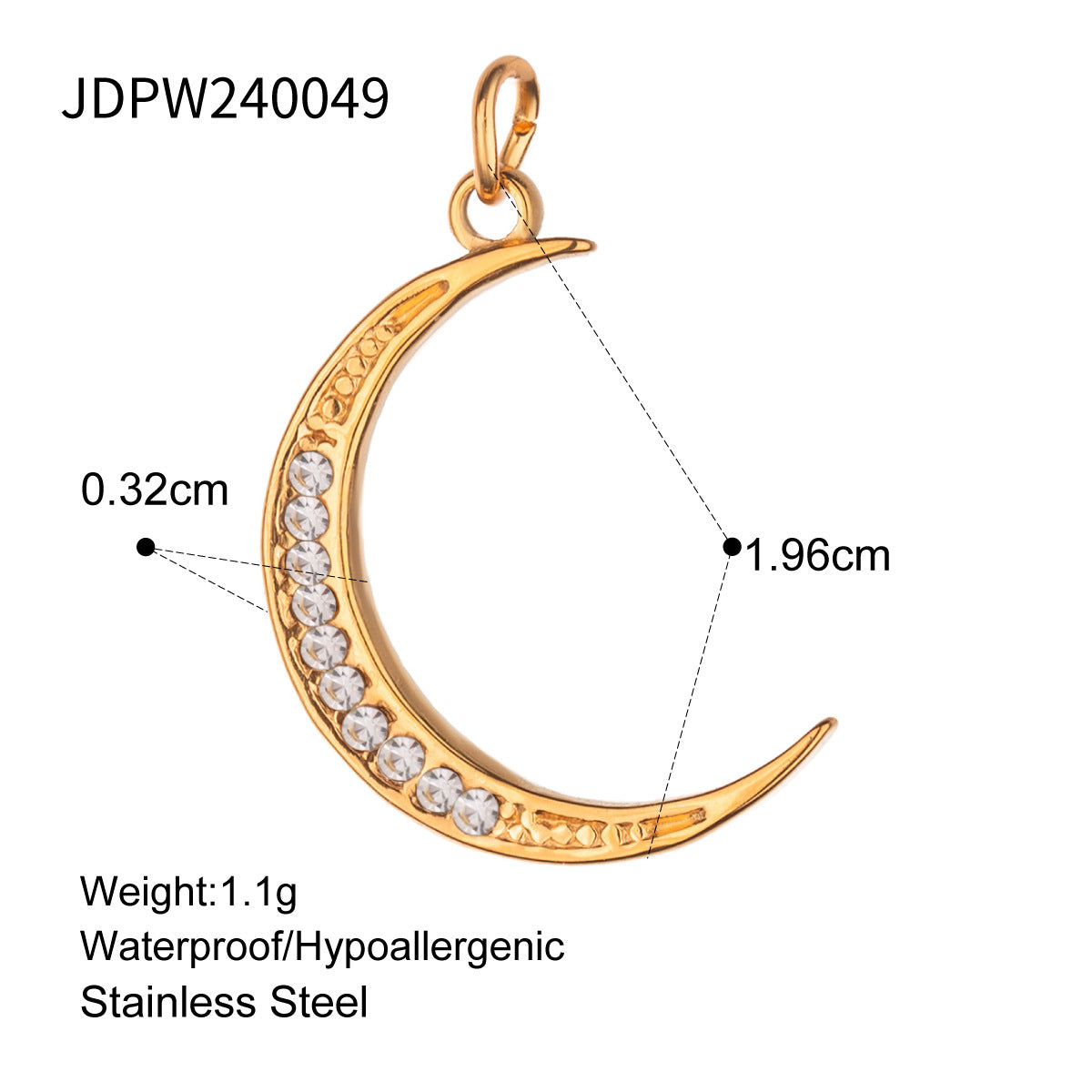 Star & Moon 18K Gold Pendant – Stainless Steel Statement Jewelry