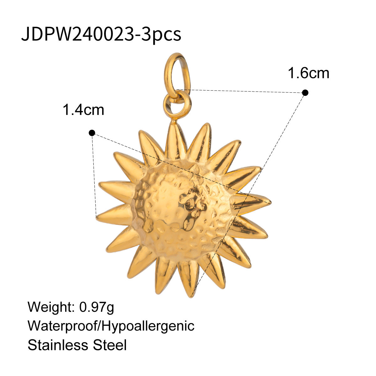 Star & Moon 18K Gold Pendant – Stainless Steel Statement Jewelry