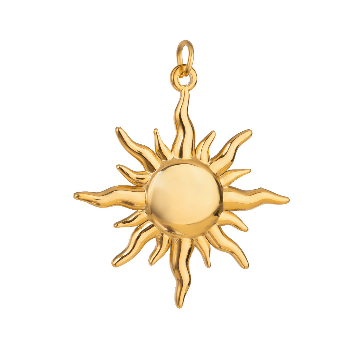 Star & Moon 18K Gold Pendant – Stainless Steel Statement Jewelry