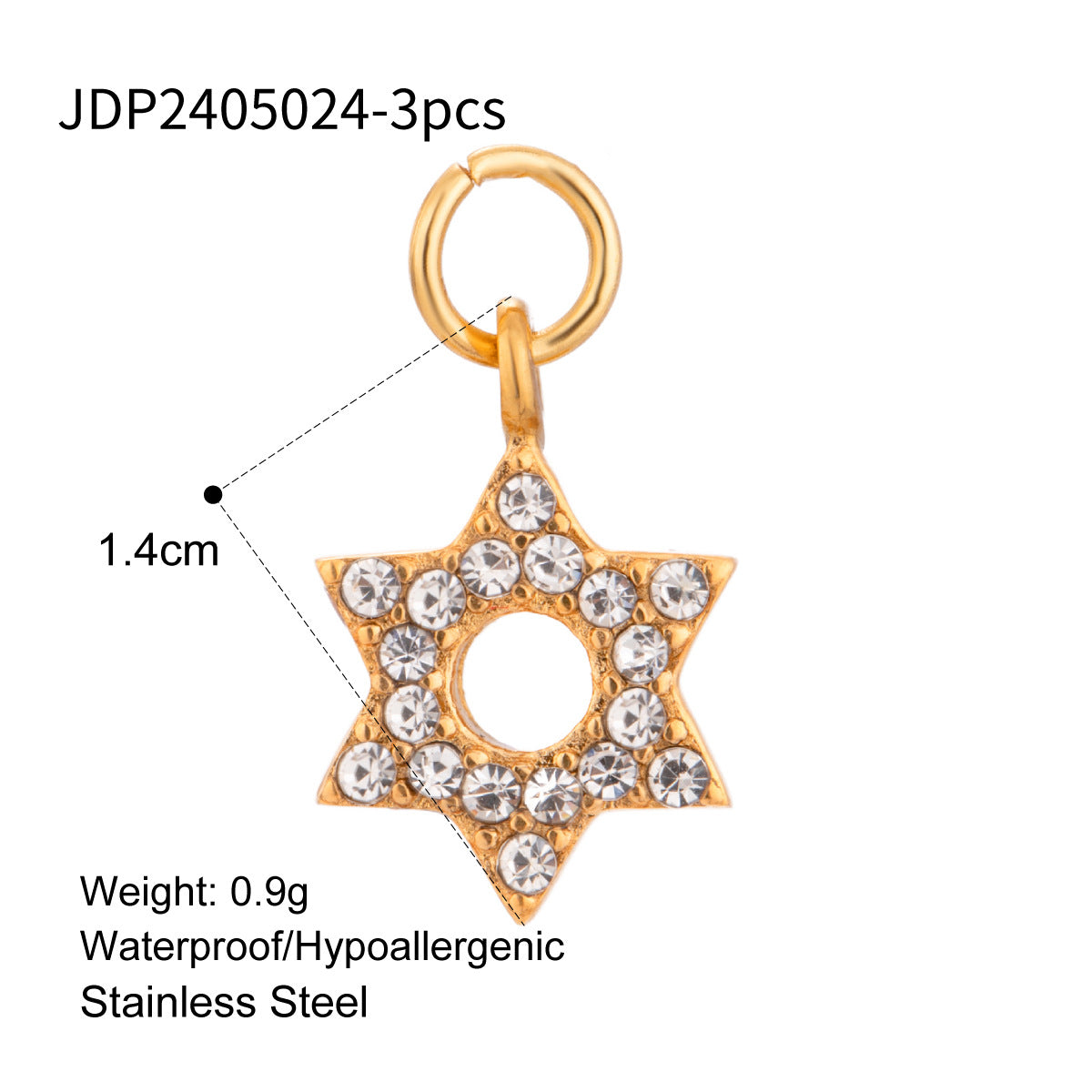Star & Moon 18K Gold Pendant – Stainless Steel Statement Jewelry