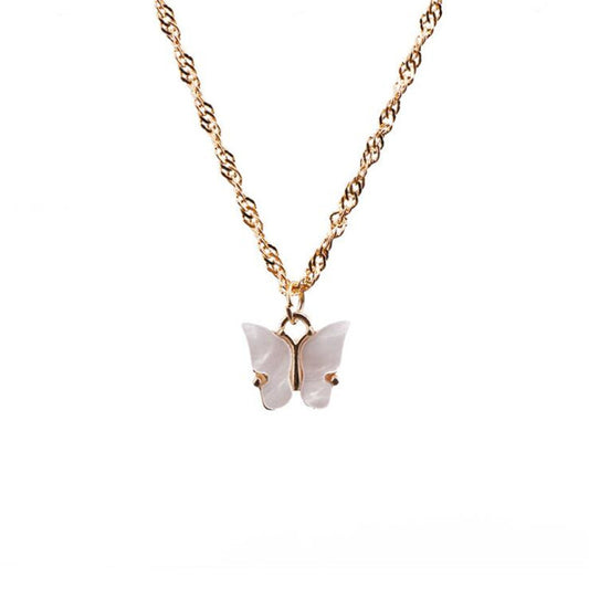 Acrylic Butterfly Necklace – Colorful Sweet Style