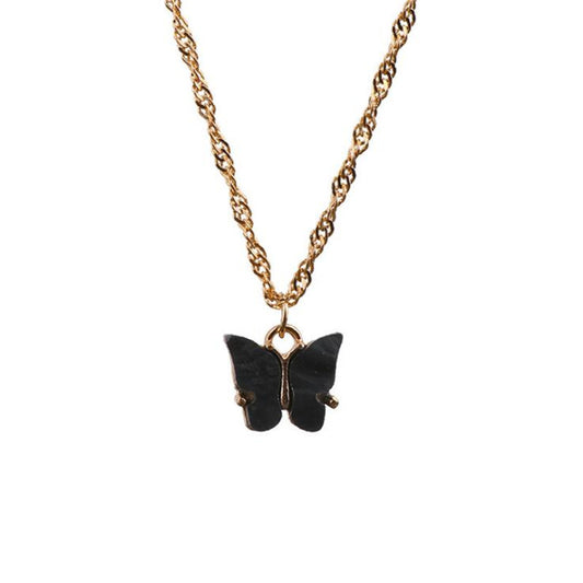 Acrylic Butterfly Necklace – Colorful Sweet Style