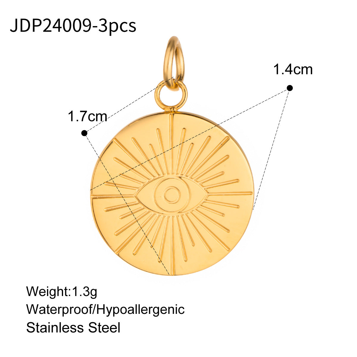 Star & Moon 18K Gold Pendant – Stainless Steel Statement Jewelry