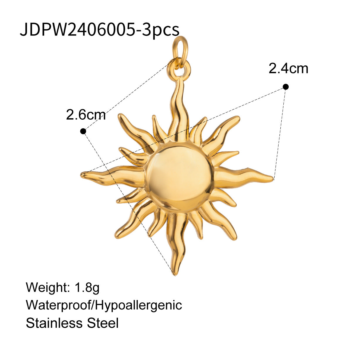 Star & Moon 18K Gold Pendant – Stainless Steel Statement Jewelry