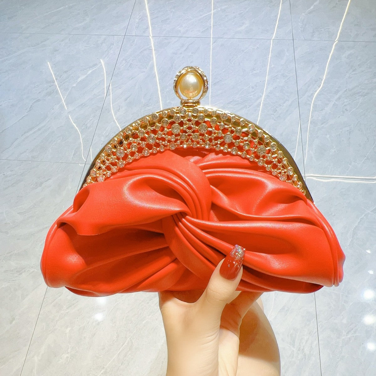 Diamond-Studded Celebrity Mini Clutch – High-End Crossbody Shoulder & Evening Bag