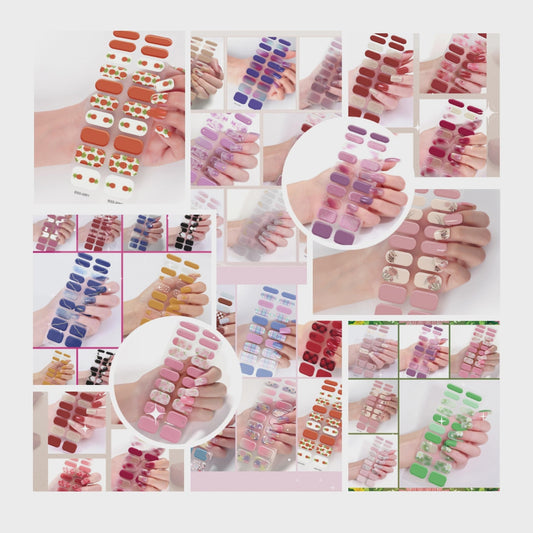 Nail stickers 3D lighting (31 colors set - BSS)